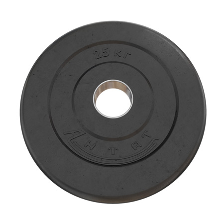 Тренировочный блин 51 мм Антат черный 25 кг